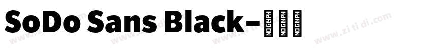 SoDo Sans Black字体转换